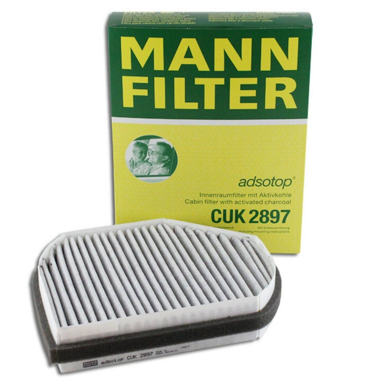 Mercedes Cabin Air Filter (Activated Charcoal) 2108300818 - MANN-FILTER CUK2897